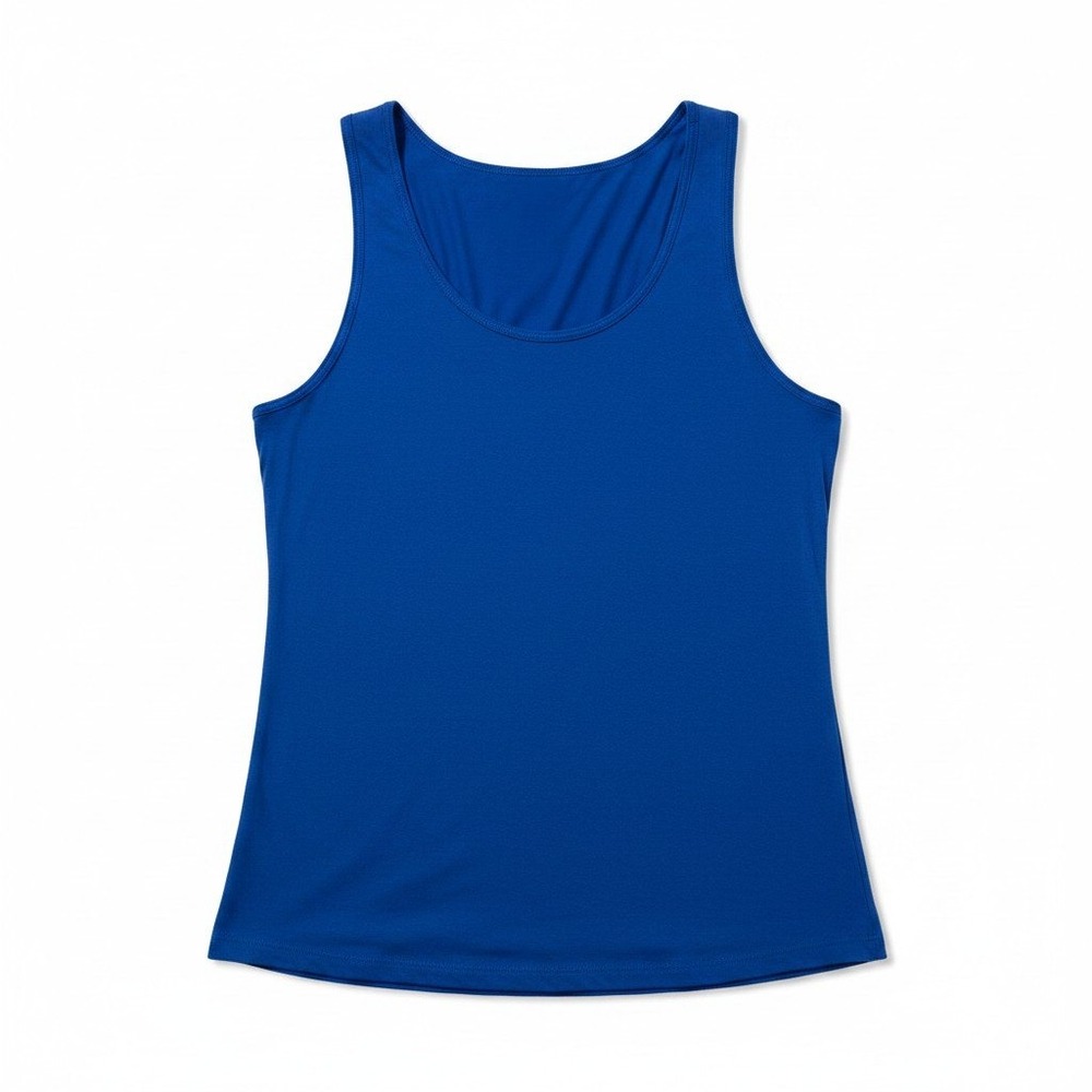 ELLE Womens L Blue Tank‎ Top Sleeveless Casual Minimalist Athleisure Shirt